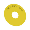 Felirati tábla d22 vészgombhoz EMERGENCY STOP üres sárga kerek 75mm/ SIRIUS ACT SIEMENS