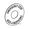 Felirati tábla vészgombhoz EMERGENCY STOP üres-szimbólummal sárga kerek-forma ZB6 Schneider
