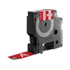 Feliratozó szalag vynil (PVC) piros/ fehér-betű 19mm 1.5m x RHINO DYMO