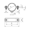Fém csőbilincs M63 csőhöz acél 2 