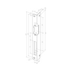 Hajlított előlap elektromos zárhoz 25/32x250mm bal/DIN galvanizált  Assa Abloy