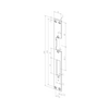Hosszú előlap elektromos zárhoz 25x250mm bal-jobb/DIN galvanizál  Assa Abloy