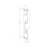 Rövid előlap 331U/131-elektr.zárhoz 25x200mm jobb/DIN nemesacél  Assa Abloy