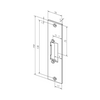 Rövid előlap 118.13-elektromos zárhoz 34x150mm UNI nemesacél  ProFix 2 Assa Abloy