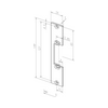 Rövid előlap elektromos zárhoz 24x130mm bal-jobb/DIN nemesacél  Assa Abloy