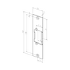 Rövid előlap elektromos zárhoz 34x150mm bal-jobb/DIN nemesacél  Assa Abloy