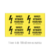 Figyelmeztető matrica VIGYÁZZ! KÉTIRÁNYÚ FESZÜLTSÉG! vinil öntapadós sárga 100x60mm 1db=1ív (4db/ív) ERV086001ONV01000060 Agárdi Filmnyomó