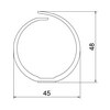 Flexibilis vezetékrendező öntapadó 48mm x 45mm x 500mm fehér 13mm VF 40KB RWS OBO-BETTERMANN