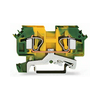 Földelő sorkapocs TS35 1-szintes zöld-sárga rugószorításos rugószorításos WAGO