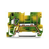 Földelő sorkapocs 1-szintes 0,25-2,5mm2 zöld/sárga TS35 rugószorításos/dugaszolós WAGO