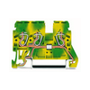 Földelő sorkapocs TS35 1-szintes 0.25-2.5mm2 zöld-sárga rugószorításos rugószorításos WAGO
