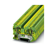 Földelő sorkapocs 1-szintes 0,25-6mm2 zöld/sárga TS35 rugószorításos ST 6-PE PHOENIX CONTACT