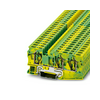 Földelő sorkapocs 1-szintes 0,25-6mm2 zöld/sárga TS35 rugószorításos ST 6-TWIN-PE PHOENIX CONTACT