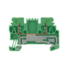 Földelő sorkapocs 1-szintes 0,5-1,5mm2 zöld/sárga TS35 rugószorításos ZPE 1,5 Weidmüller