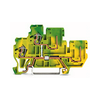 Földelő sorkapocs TS35 2-szintes 0.25-2.5mm2 zöld-sárga rugószorításos rugószorításos WAGO