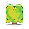 Földelő sorkapocs TS35 1-szintes 10-70mm2/érvéghüvely zöld/sárga csavaros csavaros WAGO