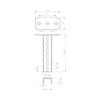 Függesztett oszlop fejlemezzel U-profil 70mmx 50mmx 300mm acél US 7 K 30 FT OBO-BETTERMANN