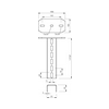 Függesztett oszlop fejlemezzel U-profil 70mmx 50mmx 900mm acél US 7 K 90 FT OBO-BETTERMANN
