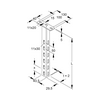 Függesztett oszlop U-profil 30mm x 45mm x 705mm merítetten horganyzott acél HU 4530/700 FL Niedax