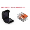 Géltechnológiás kötődoboz +1xWago221-412 1kV IPX8 gél 2x 0,2-4mm2 / Easy-Protect 112 Cellpack