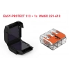 Géltechnológiás kötődoboz +1xWago221-413 1kV IPX8 gél 3x 0,2-4mm2 / Easy-Protect 113 Cellpack