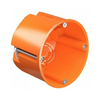 Gipszkarton szerelvénydoboz 1-es kerek 68mm-átmérő MÉLY műanyag narancs csavarral O-range KAISER