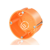 Gipszkarton szerelvénydoboz 1-es kerek 68mm-átmérő narancs műanyag csavarral E115 F-TRONIC