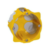 Gipszkarton szerelvénydoboz 1-es kerek 71mm 71mmx 67mm-átmérő sárga műanyag BatiBox LEGRAND