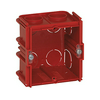 Gipszkarton szerelvénydoboz 1-es négyzetes 71mm 71mmx piros műanyag BatiBox LEGRAND