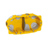 Gipszkarton szerelvénydoboz 2-es ovális 142mm 73mmx 67mm-átmérő sárga műanyag BatiBox LEGRAND
