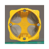 Gipszkarton szerelvénydoboz gumis 1-es kerek 71mmx 71mmx 67mm-átmérő sárga EcoBatibox LEGRAND