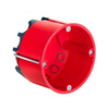 Gipszkarton szerelvénydoboz kerek 68mm-átmérő műanyag E90-tűzálló piros KAISER