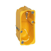 Gipszkarton szerelvénydoboz ovális 77mm 36mmx 32mm-átmérő sárga műanyag BatiBox LEGRAND