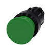 Gomba nyomófej műanyag d22 30mm-fej zöld visszaugró SIRIUS ACT SIEMENS