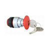 Gomba nyomófej d22 36mm vészleállító 36mm piros reteszelt kulcs-nyugtázás VA Elektronika