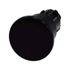 Gomba nyomófej műanyag d22 40mm-fej fekete reteszelt húzó nyugtázás SIRIUS ACT SIEMENS