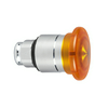 Gomba nyomófej d22 40mm narancs reteszelt világító húzó nyugtázás Harmony XB4 Schneider
