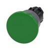 Gomba nyomófej műanyag d22 40mm-fej zöld visszaugró SIRIUS ACT SIEMENS