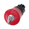 Vészgomba nyomófej műanyag d22 40mm-fej piros reteszelt kulcs-nyugtázás SIRIUS ACT SIEMENS