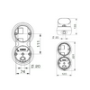 Jelzőlámpa alapmodul 12-24VAC/DC 389xx-hez 2egység fekete 120x133x231mm  AMP 8906 GROTHE