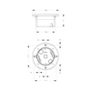 Jelzőlámpa alapmodul 12-24VAC/DC 389xx-hez süllyeszt fehér d145x115mm  BME 8993 GROTHE