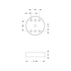 Jelzőlámpa alapmodul 12-24VAC/DC 389xx-hez lapos fehér d92x22mm  BMF 8991 GROTHE