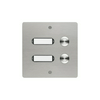 Csengőnyomó panel LED/8-16VADC 130x130x45mm 2-lakás süllyesztett nemesacél ETA 402 V2A UP GROTHE