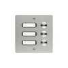 Csengőnyomó panel LED/8-16VADC 130x220x19mm 3-lakás falonkívüli nemesacél ETA 503 V2A AP GROTHE