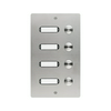 Csengőnyomó panel LED/8-16VADC 130x220x19mm 4-lakás falonkívüli nemesacél ETA 504 V2A AP GROTHE