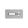 Csengőnyomó panel LED/8-16VADC1,5A 120x60x18(22)mm 1-lakás falonkívüli ETA 521 V2A AP sw GROTHE