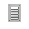 Csengőnyomó panel 1oszlop izzó(nélkül) 24V/1A 72x121mm 5-lakás süllyesztett ETA 805 EV1 GROTHE