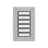Csengőnyomó panel 1oszlop izzó(nélkül) 24V/1A 72x121mm 6-lakás süllyesztett ETA 806 EV1 GROTHE