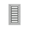 Csengőnyomó panel 1oszlop izzó(nélkül) 24V/1A 72x121mm 7-lakás süllyesztett ETA 807 EV1 GROTHE