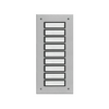 Csengőnyomó panel 1oszlop izzó(nélkül) 24V/1A 72x121mm 9-lakás süllyesztett ETA 809 EV1 GROTHE